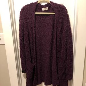 Purple Popcorn Cardigan